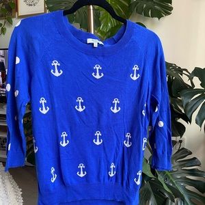 Madwell Nautical Sweater - Small - Blue and White